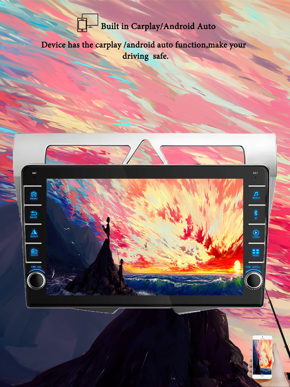 Tablet Danish Mobile & Accessories - 8G+128G Android 14 For Kia Picanto