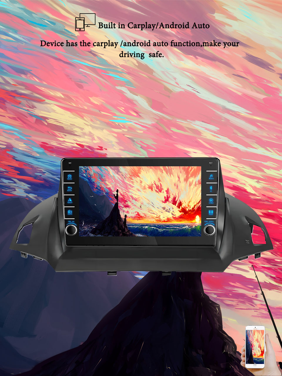 8G+128G Android 14 For Ford Ku - Tablet Danish Mobile & Accessories 评论和价格