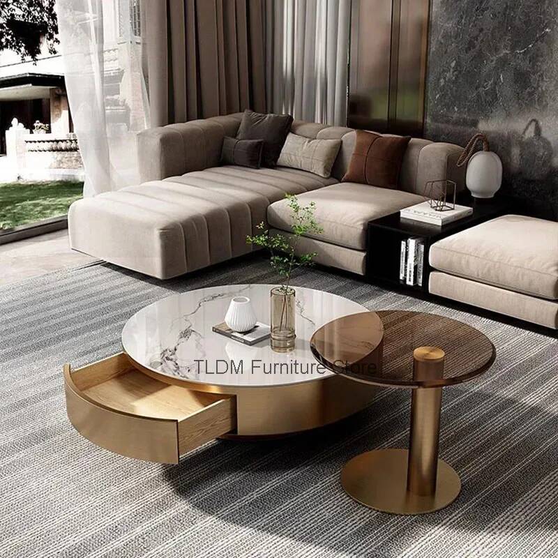 Round Clear Coffee Table Simpl - Unique Table Accessories 评论和价格