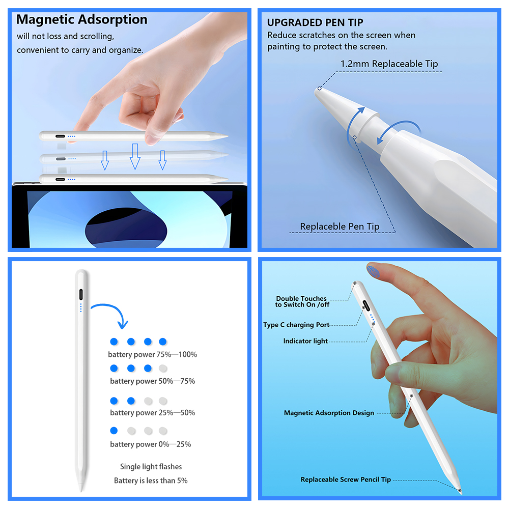 For Apple Pencil Touch For iPa - Tablet Accessories For Kids 评论和价格